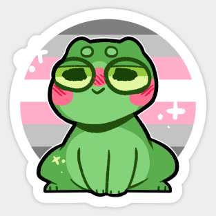 pride frog- Demigirl Variant Sticker